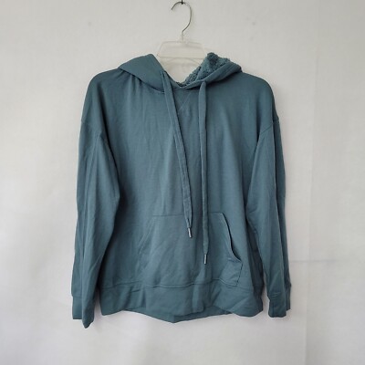 New Directions Sweatshirt Women M French Terry Body Faux Fur