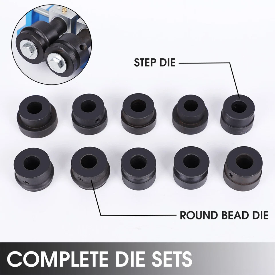 18" Bead Roller Former Swager Rotary Metal Sheet Swaging Machine 6 Roll Set UK - Image 4 of 4