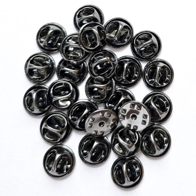 HEGIBAER 25 Neue Schwarze Verschlüsse Butterfly Clips für Metall Pin Anstecker