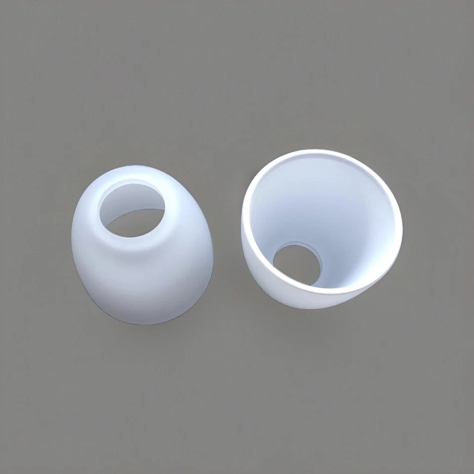 Lampenschirm g9 Ersatz Kugel Glas weiß matt Schirm Ø60mm Höhe 55mm L Ø22mm +Ring - Bild 4 von 4