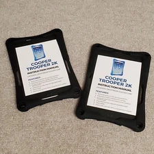 Cooper Cases Trooper 2K CPR196BLK080 8-9” Tablet Drop Proof Protective Case 2 Pk