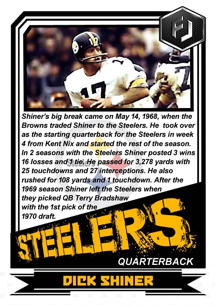 ACEO DICK SHINER PITTSBURGH STEELERS CUSTOM HAND MADE ART CARD | eBay