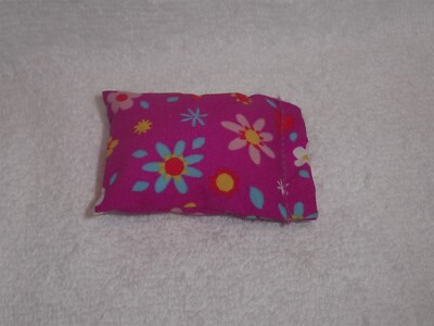 Fisher Price Loving Family Dollhouse Dark Pink Trundle Bed Flower Pillow