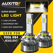 AUXITO 9006 LED Headlight Bulb Conversion Kit Low Beam White Super Bright Y19 EC