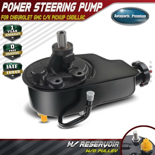 Power Steering Pump w/ Reservoir for Chevrolet GMC C1500 K1500 Cadillac