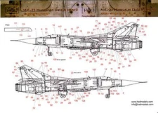 Hungarian Aero Decals 1/32 MIKOYAN MiG-23 FLOGGER Hungarian Stencil Data