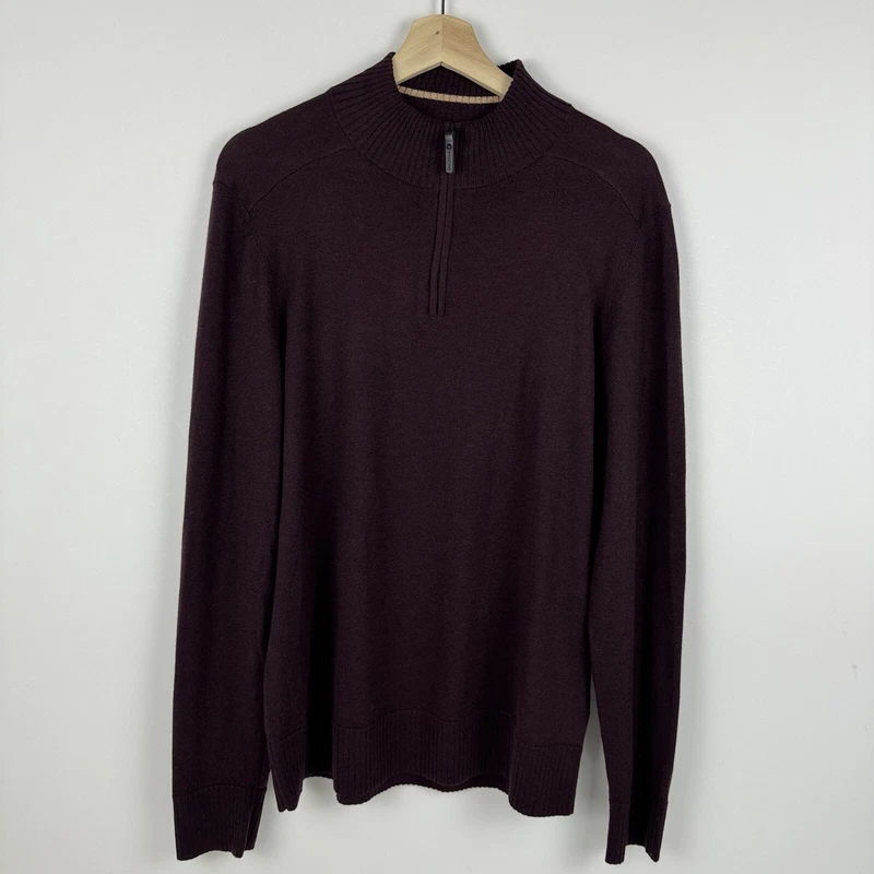 smartwool sparwood half 1/2 zip merino wool blend sweater