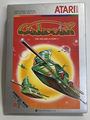 Vtg Galaxian Atari 2600 Video Game Cartridge in Sealed Box With Comic Book