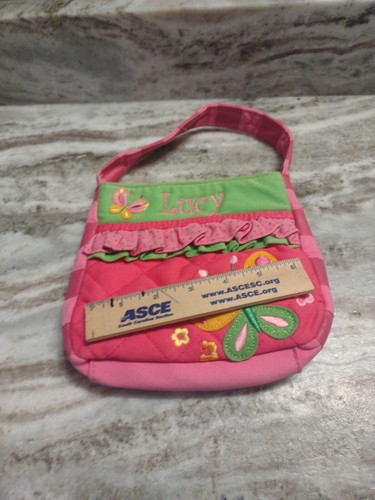 Stephen Joseph Purse, Embroidered "Lucy" Girls, Pink, Quilted, Butterfly T53 - Picture 6 of 9