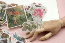 60pcs floral fairy tale themed Washi texture die-cut Stickers M02 Tzb-L1
