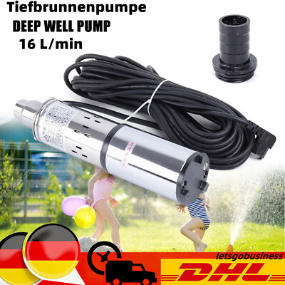 Tiefbrunnenpumpe Solar Brunnenpumpe Tauchpumpe Rohrpumpe Water Pump 16 L/min 48V