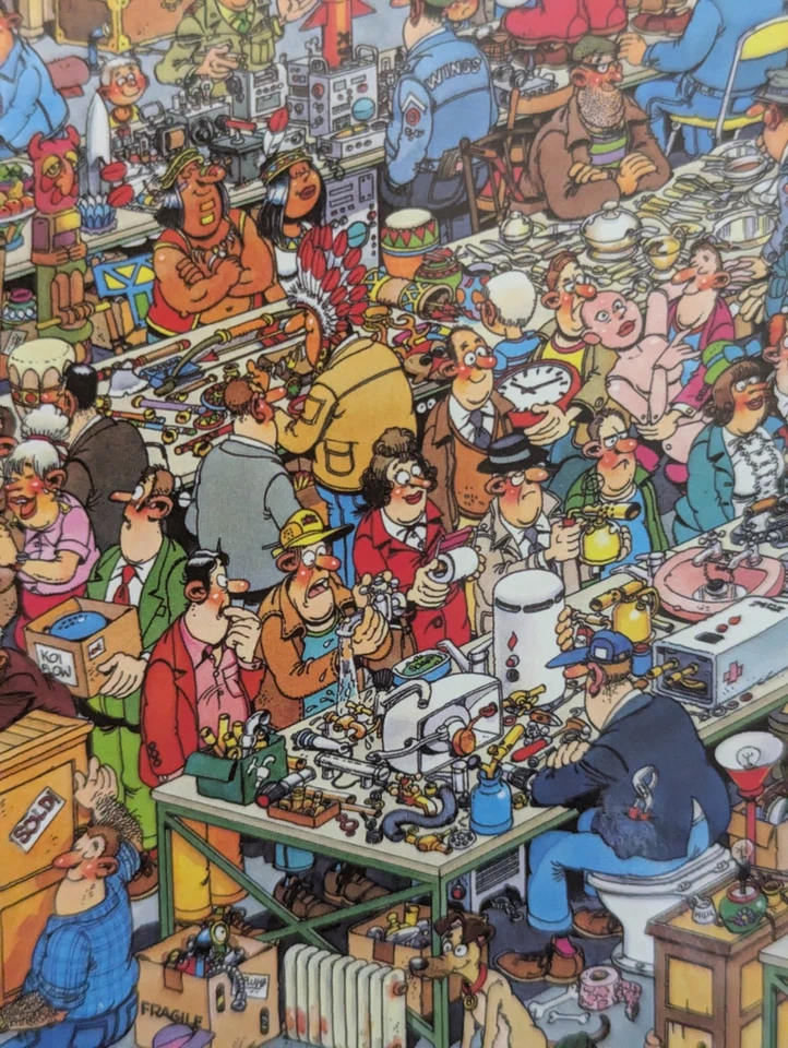 LOT of 2 1000 pc Puzzles CROWD PLEASERS THE ANTIQUE SHOW + THE KITCHEN UNCOUNTED - Image 3 of 4