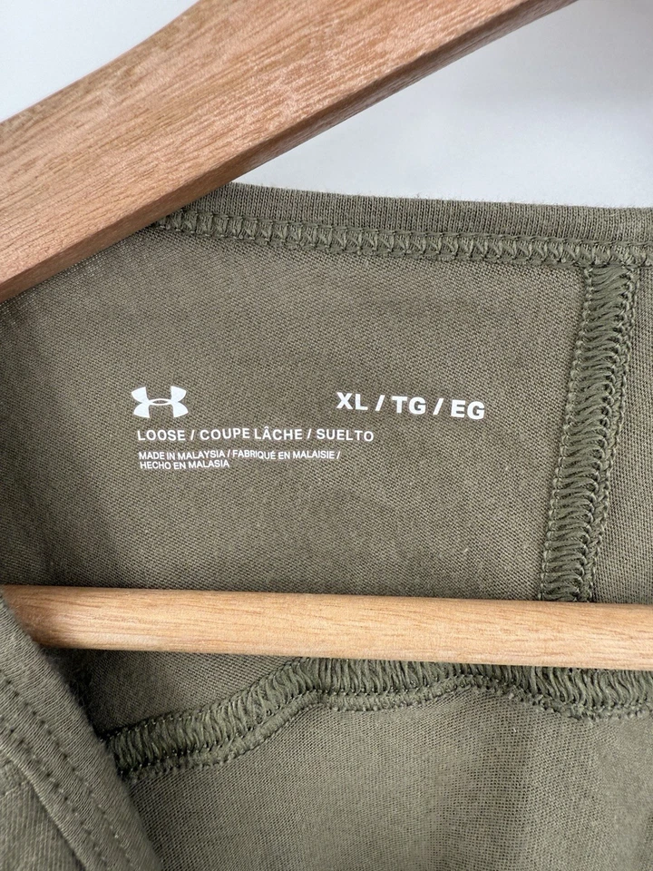 Camiseta Project Rock Feminina Tamanho XL Verde Crop Top Under Armour Manga Curta - Imagem 3 de 4