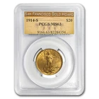 1914-S $20 St Gaudens Gold Double Eagle MS-63 PCGS (San Fran)