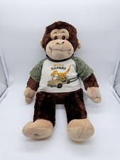 Build A Bear Workshop Monkey Plush With DINO SAFARI T-shirt Stuffed Animal 19"