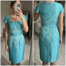 Zeila turquoise lace/embellished detail mother of the bride/groom dress 10