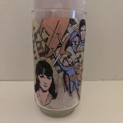Pepsi 1978 Superman The Movie Superman Saves the Day Glass Pepsi  DC Comics TM