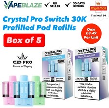 Box of 5 Crystal Pro Switch 30K Replacement Pods Refill | Prefilled Pods Only