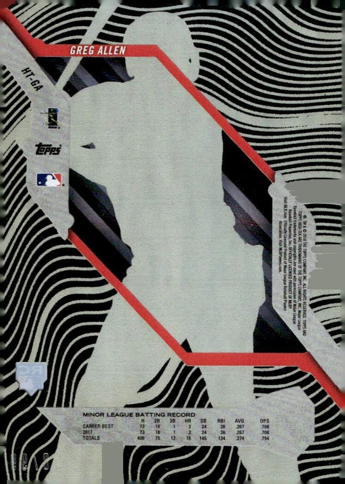 2018 Topps High Tek #HT-GA Greg Allen Green Magma Diffractor #/99 - Image 2 of 2