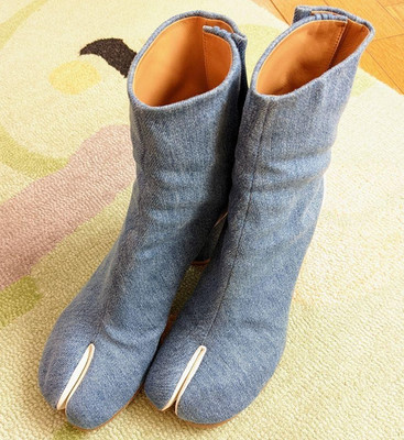 Maison Margiela Tabi Stiefel Damen EU 38,5 Schuhe Denim & Leder aus Japan