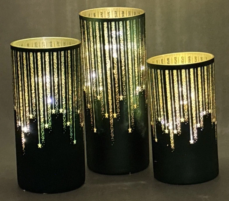 Набор из 3 освещенных звездной ночи ураганы на Валери, ель зеленый H260025 - Изображение 2 из 4