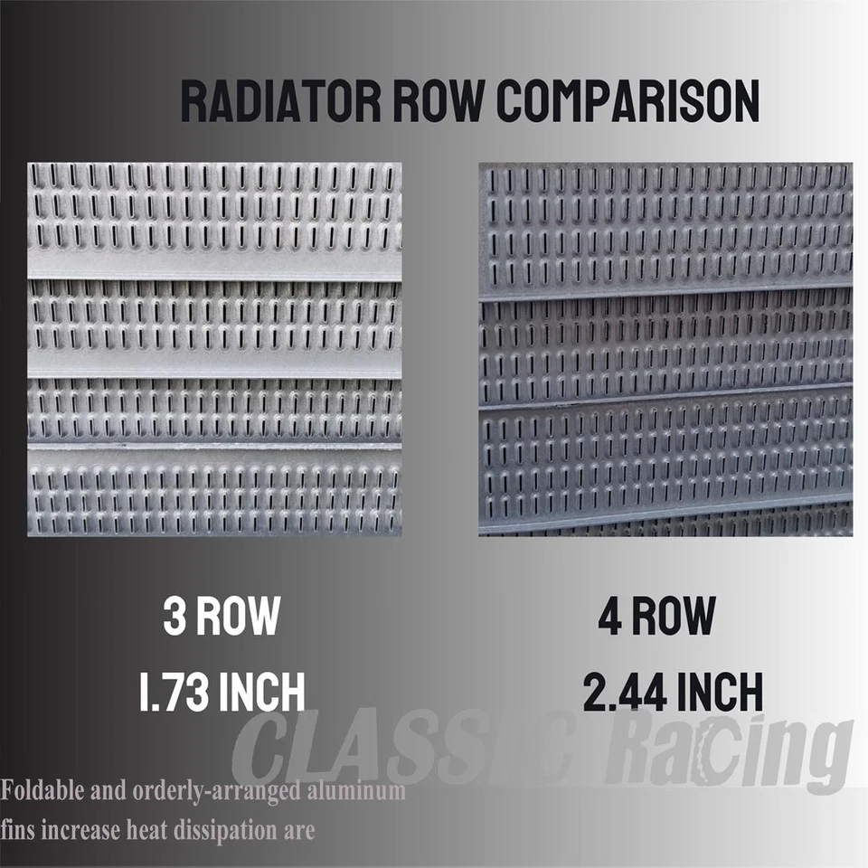 4-Row Radiator For 1966 1967 68 69 70 Dodge Polara Monaco/ Plymouth Fury,7.2L AT Foto 4 de 4