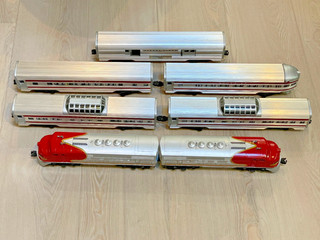 Lionel postwar Santa Fe F3 2383 5 cars 2530 2561 2562 x2 2563 EXC. in OBs