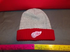 DETROIT RED WINGS Beanie Sewn NHL Logo NEW WITHOUT TAGS FAN FAVORITE