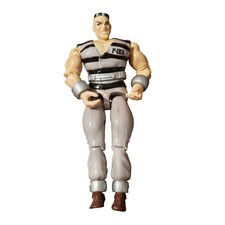 Vintage 1988 Hasbro COPS n Crooks P-001 Prisoner Action Figure Gray Black Stripe