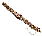 VTG Sherman Bracelet AB & Non AB Swarovski Crystal 3-5 Rows Signed Rare 7.5"