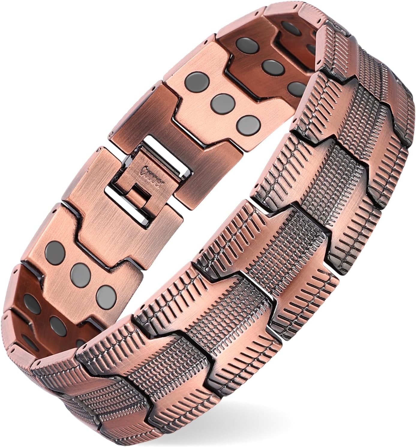 Bracelet en cuivre anti-fatigue homme MagEnergy pour soulager la raideur du poignet