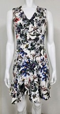 VTG Rebecca Taylor Womens Dress Size 2 Sleeveless Tank Floral Multicolor Party