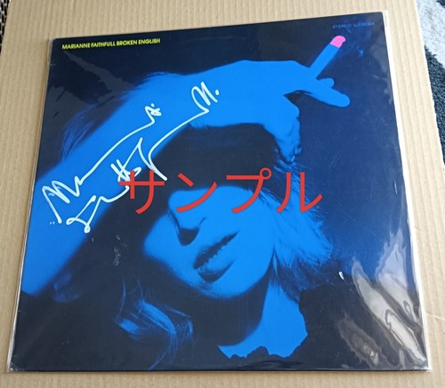 Marianne Faithfull handsignierte Analog Schallplatte Mick Jaguar Rolling Stones