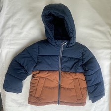Member's Mark Toddler Wind Resistant Hooded Puffer Jacket Blue Copper 2T