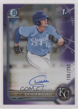 2022 Bowman Draft Chrome Pick Purple Refractor 156/250 Cayden Wallace Auto 3gr