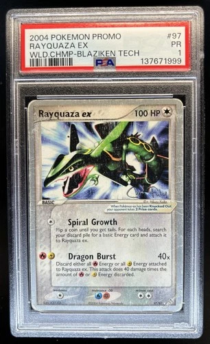 2003 Pokemon EX Dragon Rayquaza Holo #97/97 PSA 1