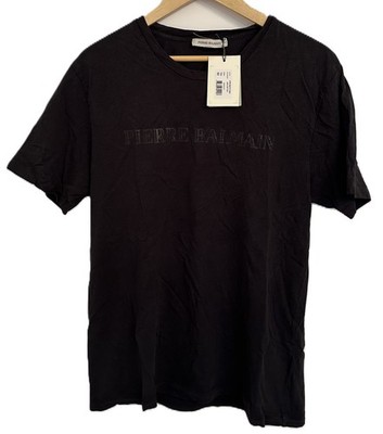 Pierre Balmain T-Shirt Herren Schwarz | Gr. 52 (ca. M/L) Logo Print Mit Etikett