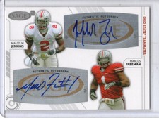 2009 SAGE Squared Dual Auto Malcolm Jenkins Marcus Freeman #SA-63 Buckeyes