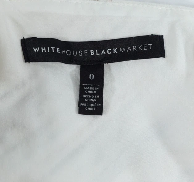 Falda Casa Blanca Mercado Negro Mujer 0 Metálica Bordada Geométrica Mini Foto 2 de 4