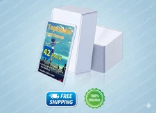 Trading Card Sleeves Hard Plastic Clear Case Holder 42Pc Baseball Card Toploader