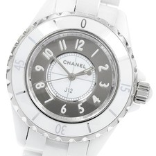 CHANEL J12 Mirror H4861 White Ceramic Quartz Ladies Watch_943195
