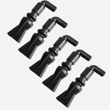 5Pcs Aquarium Pump Duckbill Nozzle, Water Outlet Pipe Nozzle 360° Free Black 