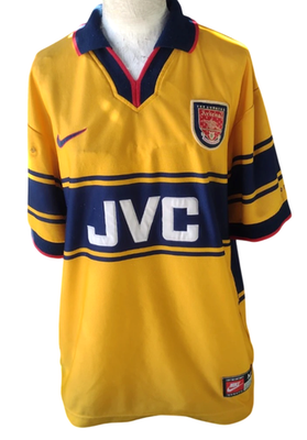 ARSENAL 1997/1998 AWAY NIKE FOOTBALL SOCCER JERSEY SHIRT SZ M | eBay