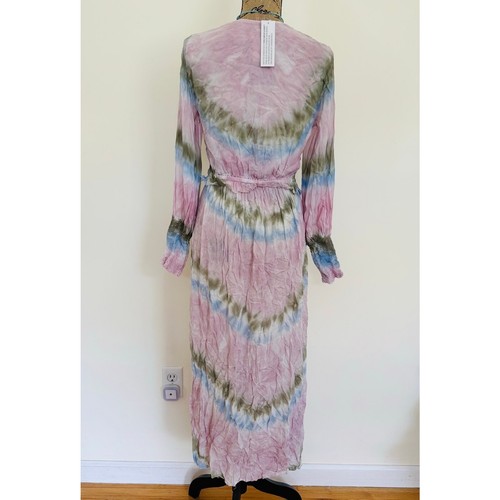 YFB YOUNG FABULOUS & BROKE Surplice V Neck Gorgeous Tie Dye Maxi Dress Sz M NEW - Picture 9 of 13