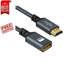 High-Speed 1FT HDMI Extension Cable, Male to Female   Perfect for 4K HDR Devices