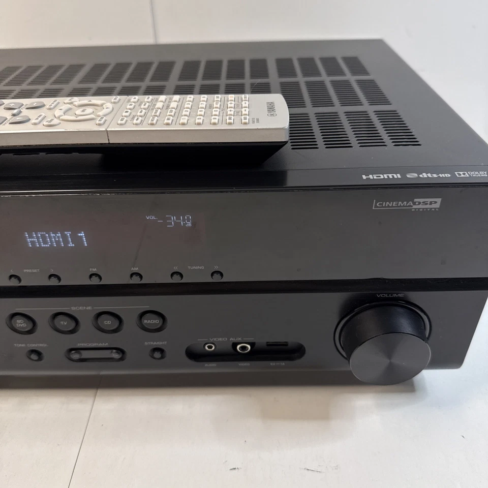 Yamaha RX-V375 5.1 Ch HDMI Home Theater Surround Receiver Stereo + Remote Bundle - Image 3 of 4