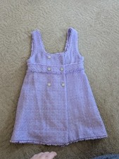 New Zara ladies medium dress purple sleeveless - missing one button