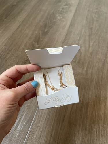 Lily Sky Sydney Bracelet Duo gold jewelry layering set NEW in packaging - Picture 4 of 8
