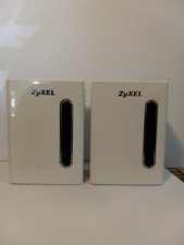 2 ZyXEL PLA-401 200 Mbps Powerline HomePlug AV Wall-plug Ethernet Adapter Used