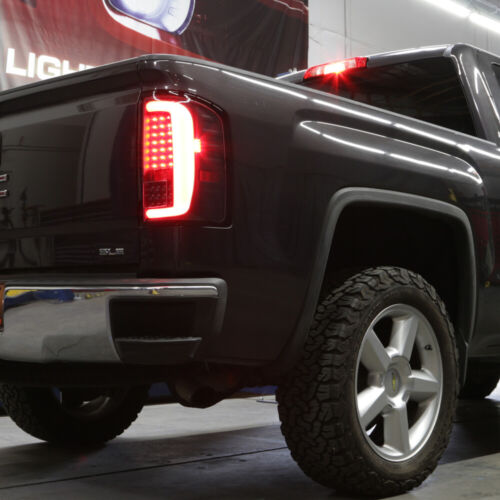 Upgrade 2014-2018 GMC Sierra 1500 2500HD 3500HD LED Tube Tail Lights Brake Lamps - Picture 12 of 13
